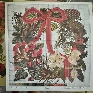 Rare Vintage 1988 Elizabeth Bradley Needlepoint Kit Victorian Flowers Winter NEW